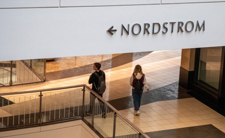 Sign pointing to the since-closed Nordstrom store in San Francisco